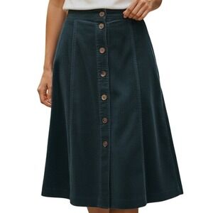 Banana Republic Button-Front Denim Midi Skirt Size 8 Classic  business preppy